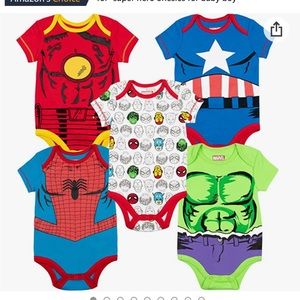 🖤 2/$10 Marvel Superhero Onesies for Baby Boy 0-3 months ( Clothes Lot )